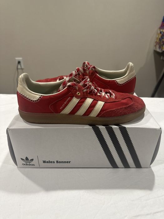 Adidas Wales Bonner red sambas | Grailed