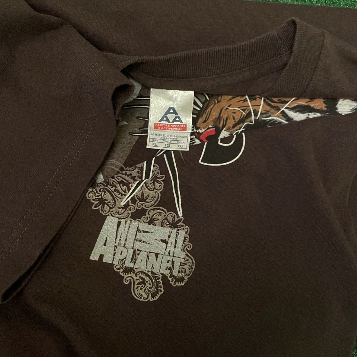 Vintage VINTAGE Animal Planet Tiger Shirt Mens XL 90s 2000s T-Shirt Brown Short Sleeve Merch Mens Size US XL / EU 56 / 4 - 2 Thumbnail
