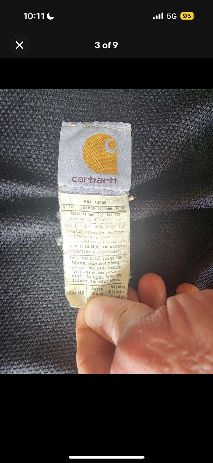 Carhartt Vintage J131 Carhartt Hooded Jacket Size US L / EU 52-54 / 3 - 3 Thumbnail