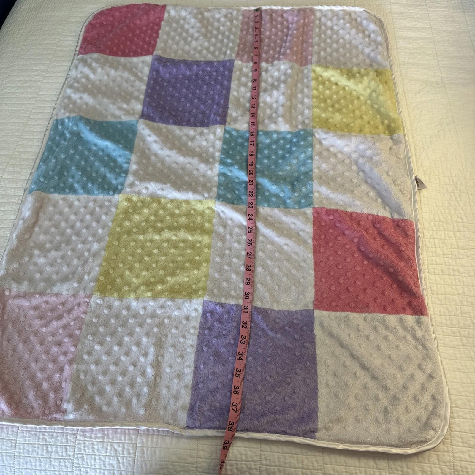 Winners Circle Circo Patchwork Minky Dot Baby Blanket Dobby Pink Sherpa Size ONE SIZE - 5 Thumbnail