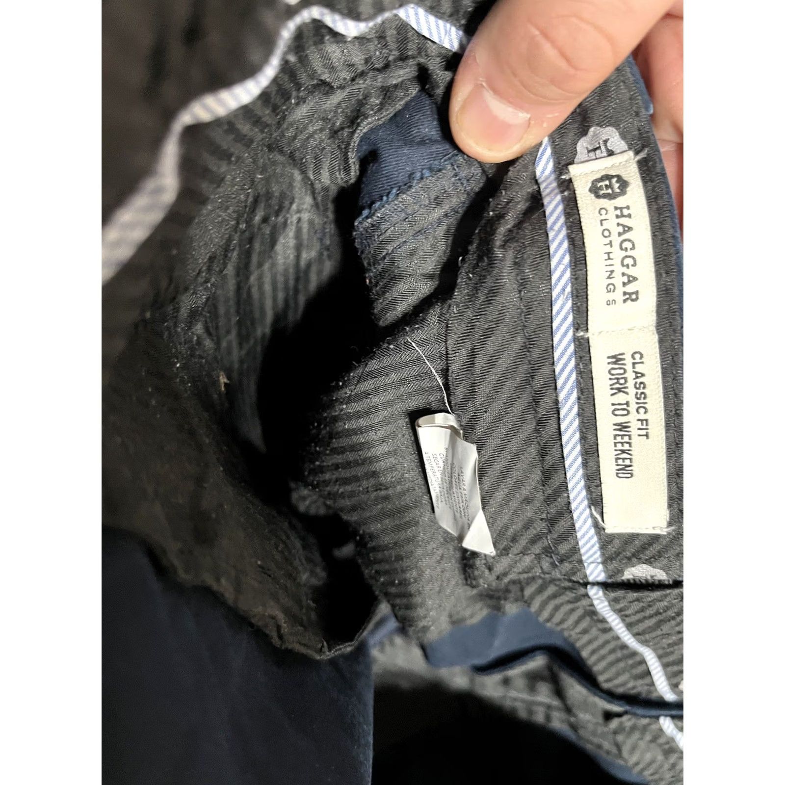 Haggar Haggar Mens Dress Pants 40x30 Blue Flat Front Work To Weekend Size US 40 / EU 56 - 5 Thumbnail