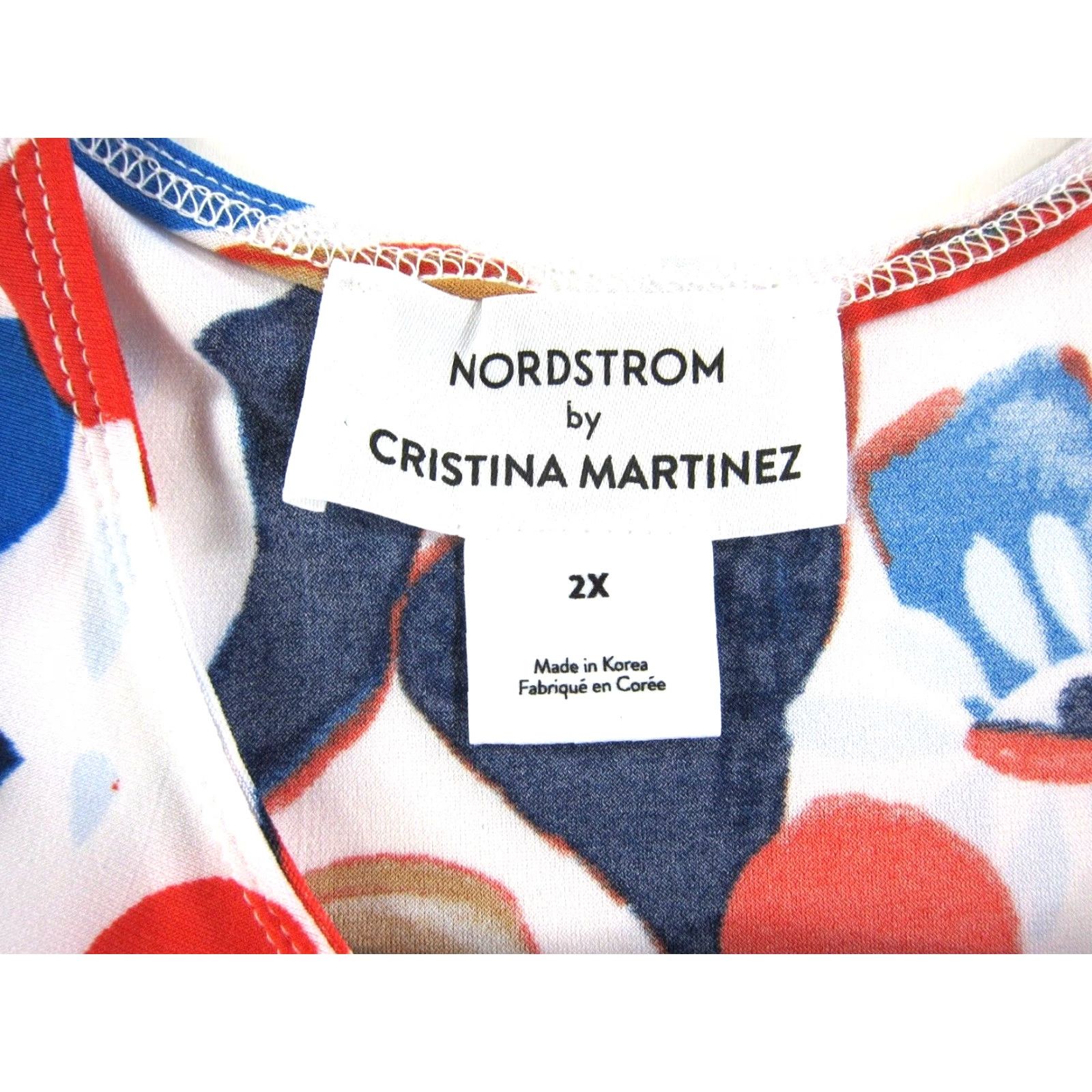 Nordstrom NWT Cristina Martinez Bodysuit Women Floral White 2X Long Sleeve One Piece Size XXL / US 16-18 / IT 52-54 - 6 Thumbnail