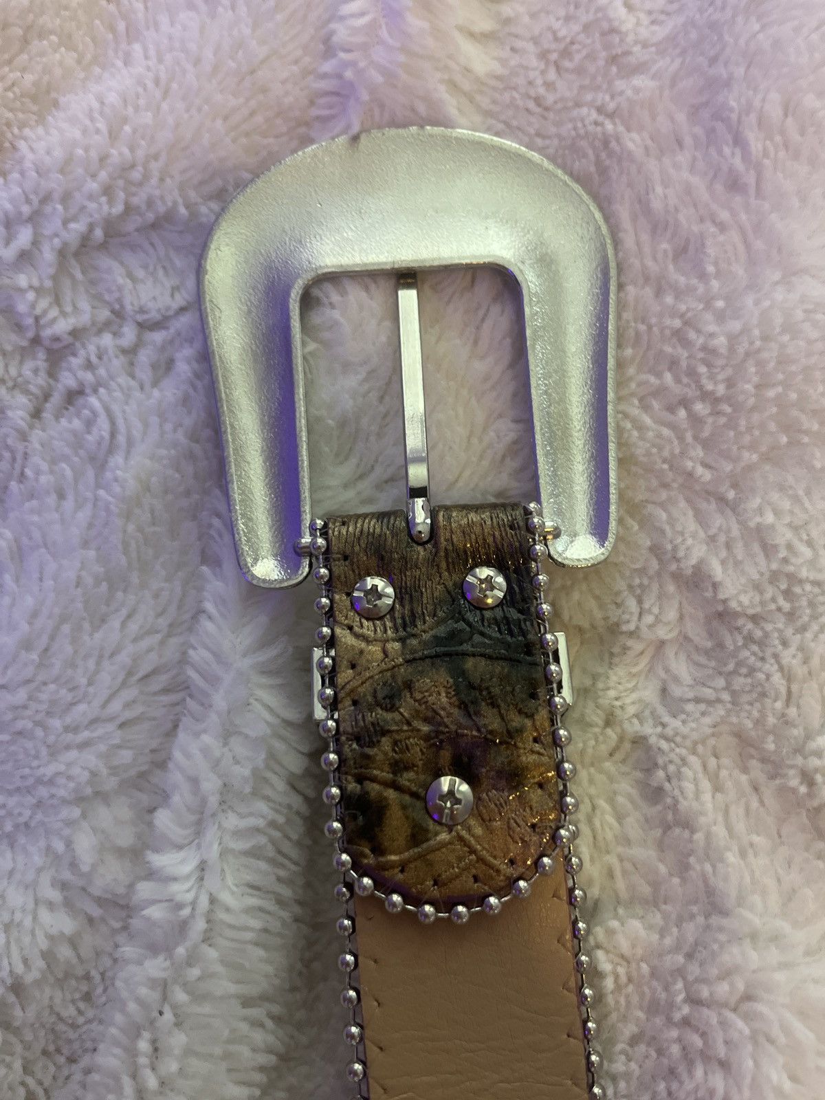 Other Brown bling belt with crosses Size 28 - 2 Thumbnail