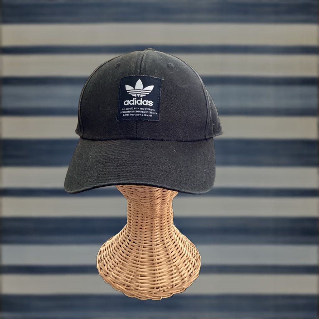 Adidas Adidas Men's Cap Hat - Black, Snap back Pattern: Solid Casual One Size Black Cotton, Polyester Knit Baseball Cap Sports, Logo Adjustable Men Size ONE SIZE - 1 Thumbnail