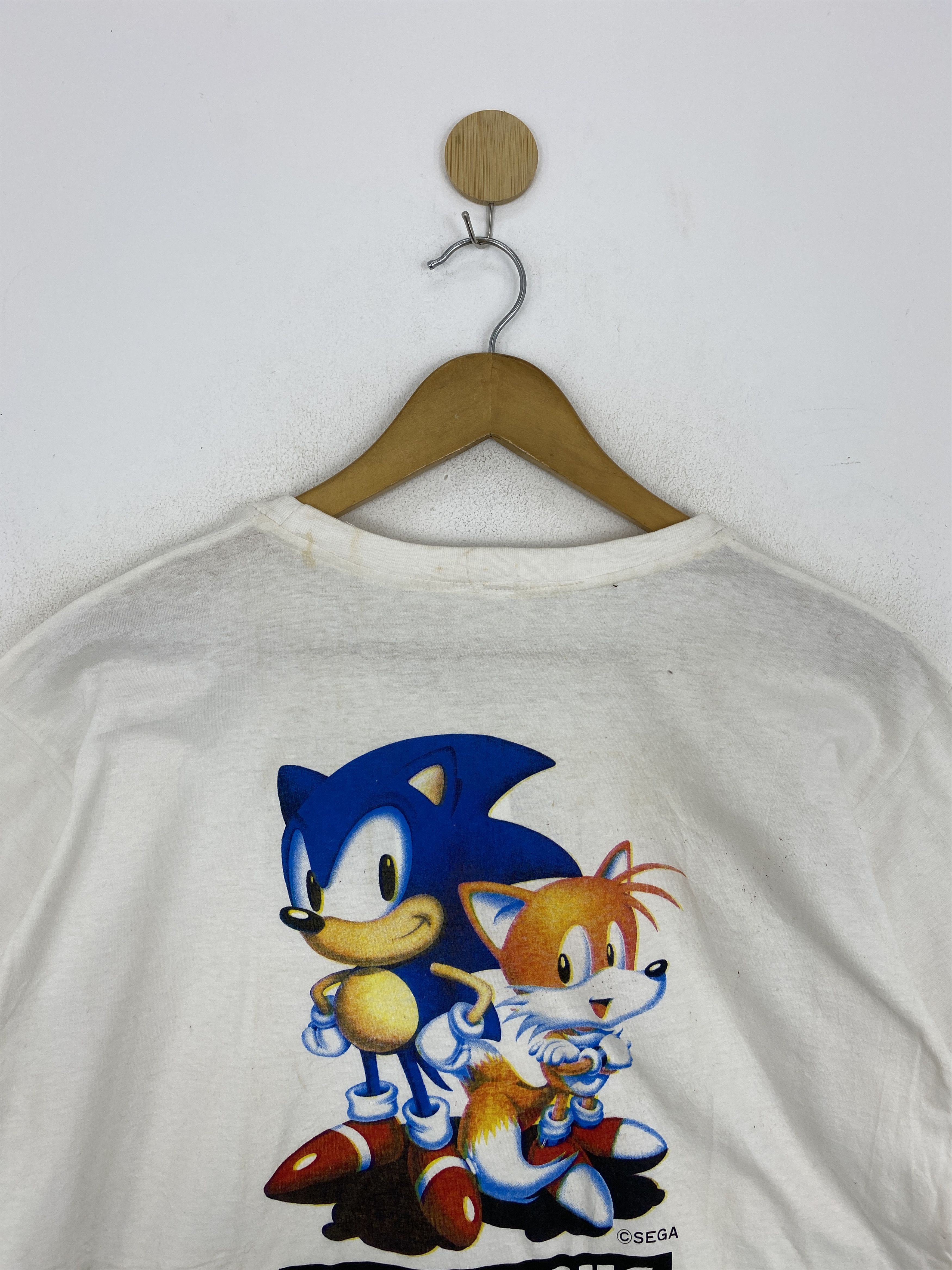 Anime × Japanese Brand × Vintage Vintage 90s Segasonic The Hedgehog Backhit Tee TA0573 Size US L / EU 52-54 / 3 - 2 Thumbnail