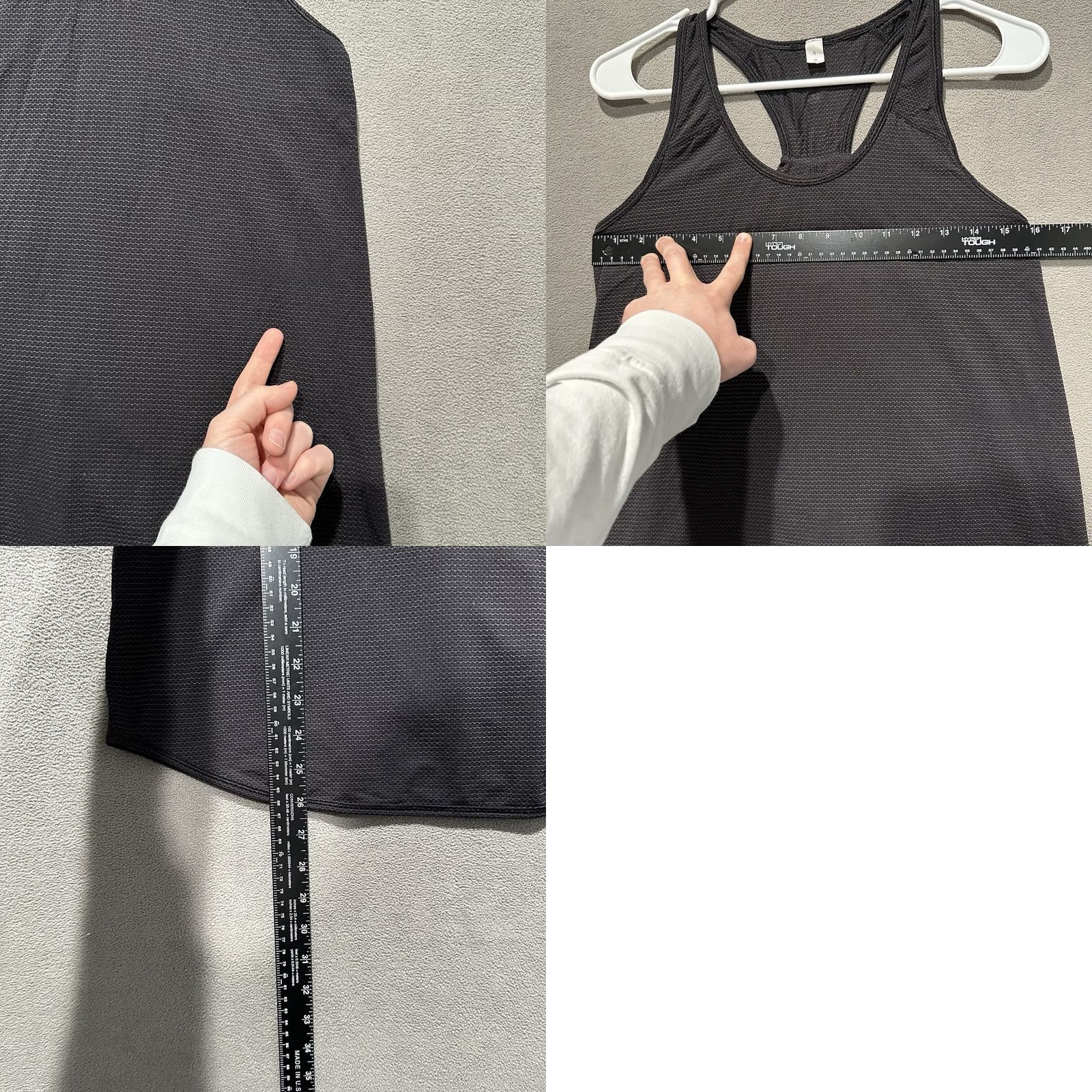Lululemon Lululemon Essential Tank Womens 6 Black Twist Back Performance Stretch Tank Top Sleeveless Racerback Scoop Neck Activewear Yoga Mens Womens Size M / US 6-8 / IT 42-44 - 8 Thumbnail