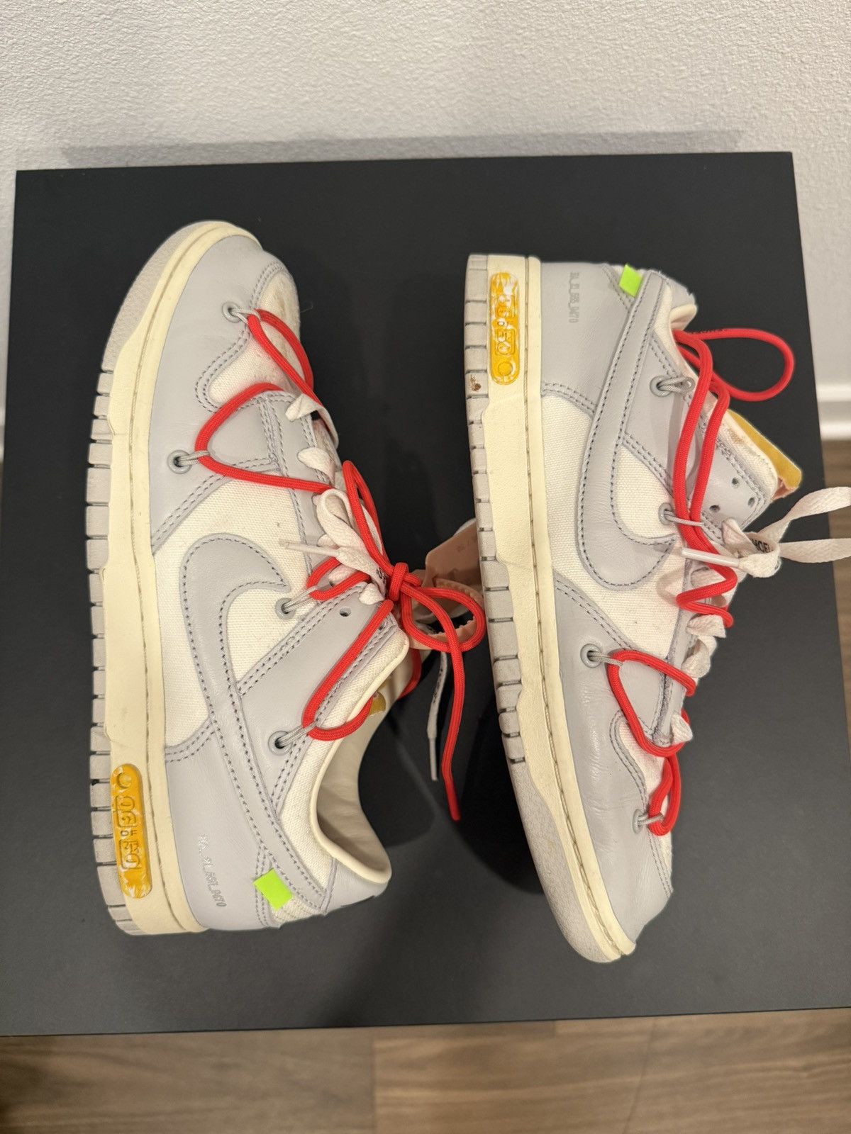 Nike × Off-White × Virgil Abloh Nike Dunk Low Sail/Neutral Grey Size US 9 / EU 42 - 1 Thumbnail