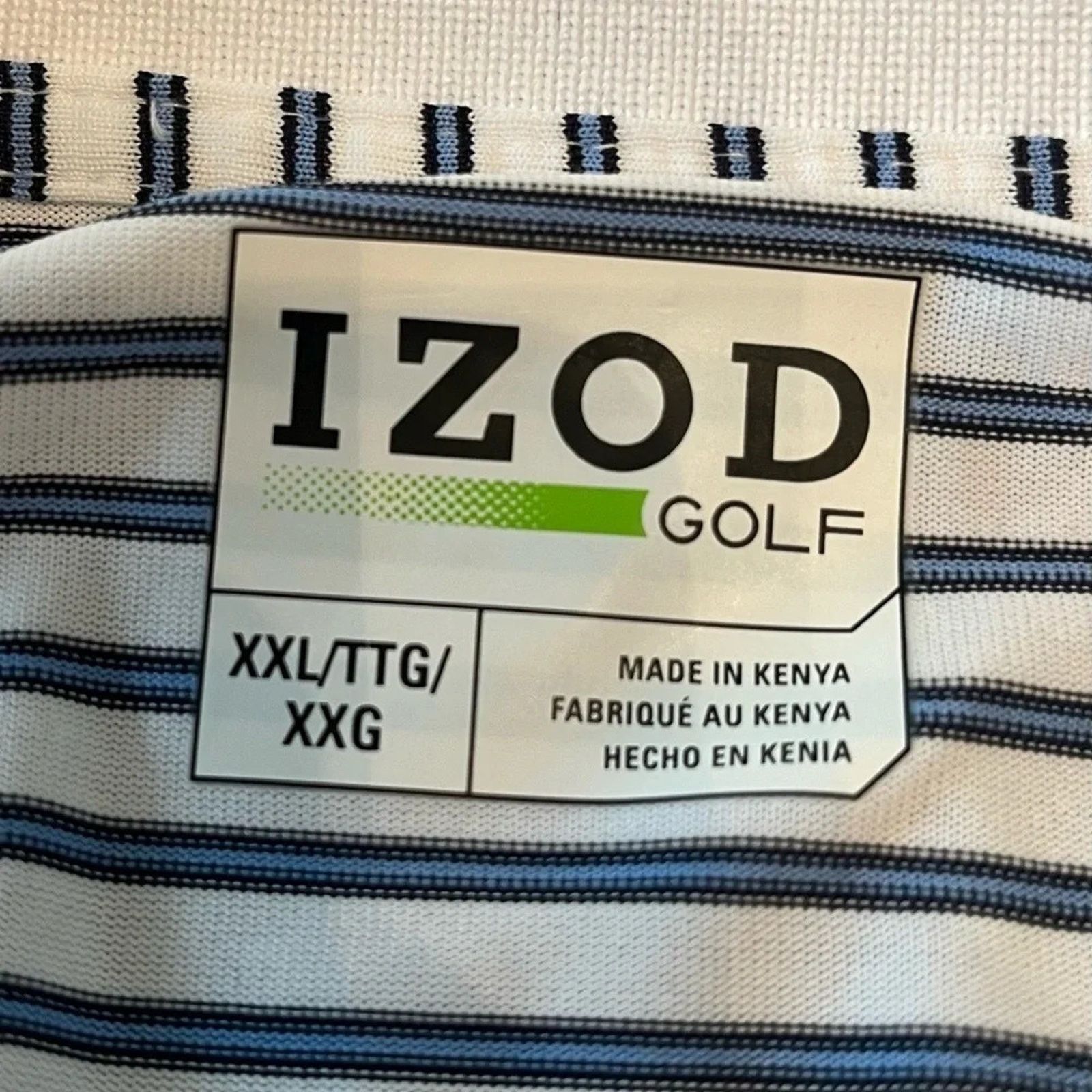 Izod Izod vintage blue and white short sleeve golf shirt size XXL Size US XXL / EU 58 / 5 - 3 Thumbnail