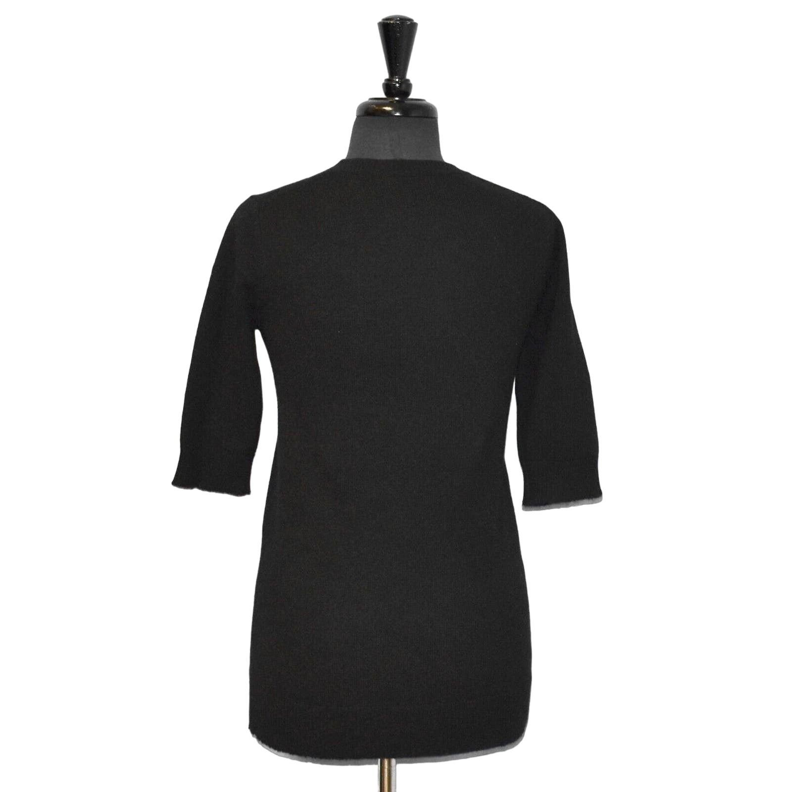 Vince VINCE Black Cashmere 3/4 Sleeve Crew Neck Sweater Size XS Size XS / US 0-2 / IT 36-38 - 4 Thumbnail