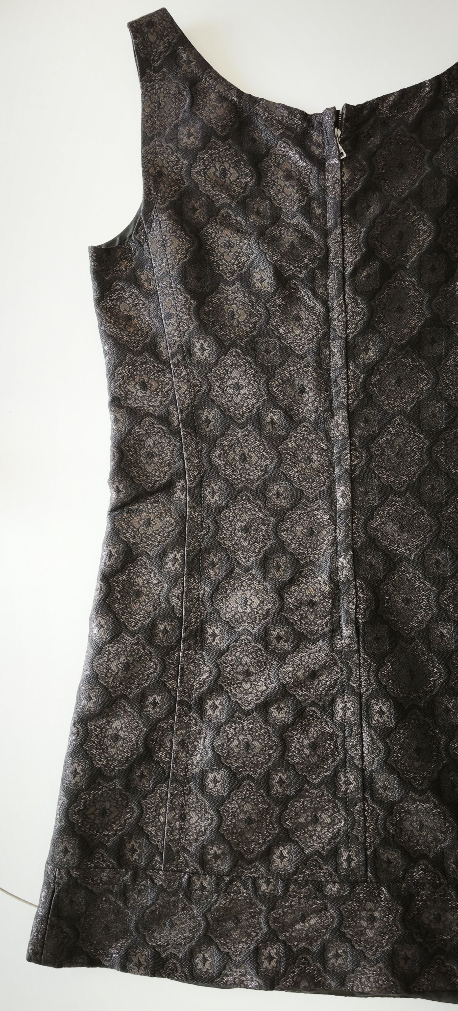 Prada Black brocade fabric silk mini dress Size XS / US 0-2 / IT 36-38 - 22 Thumbnail