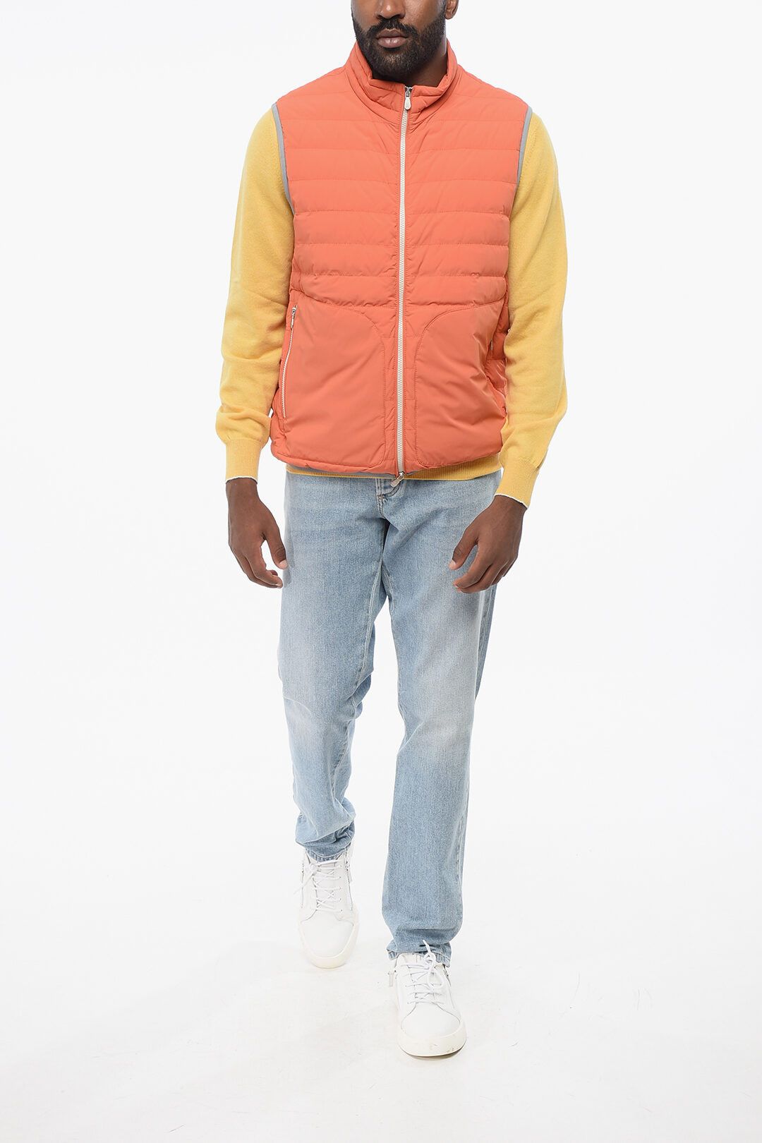 Brunello Cucinelli og1mm0725 Down Vest in Orange Size US L / EU 52-54 / 3 - 4 Thumbnail