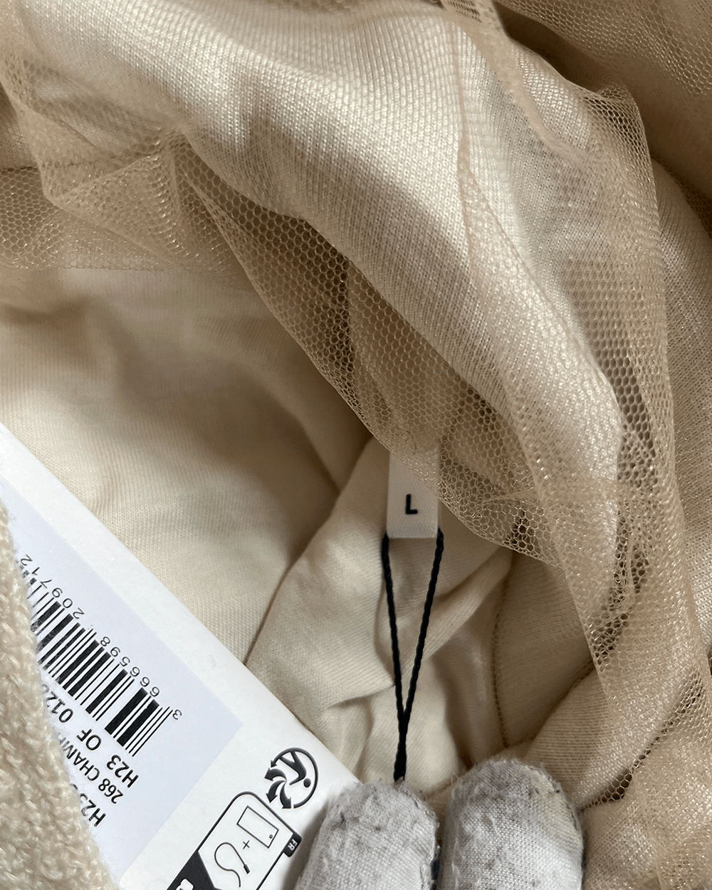 Other AMI Alexandre Mattiussi 2 Layer Cotton /Tulle Hoodie Size US L / EU 52-54 / 3 - 6 Thumbnail