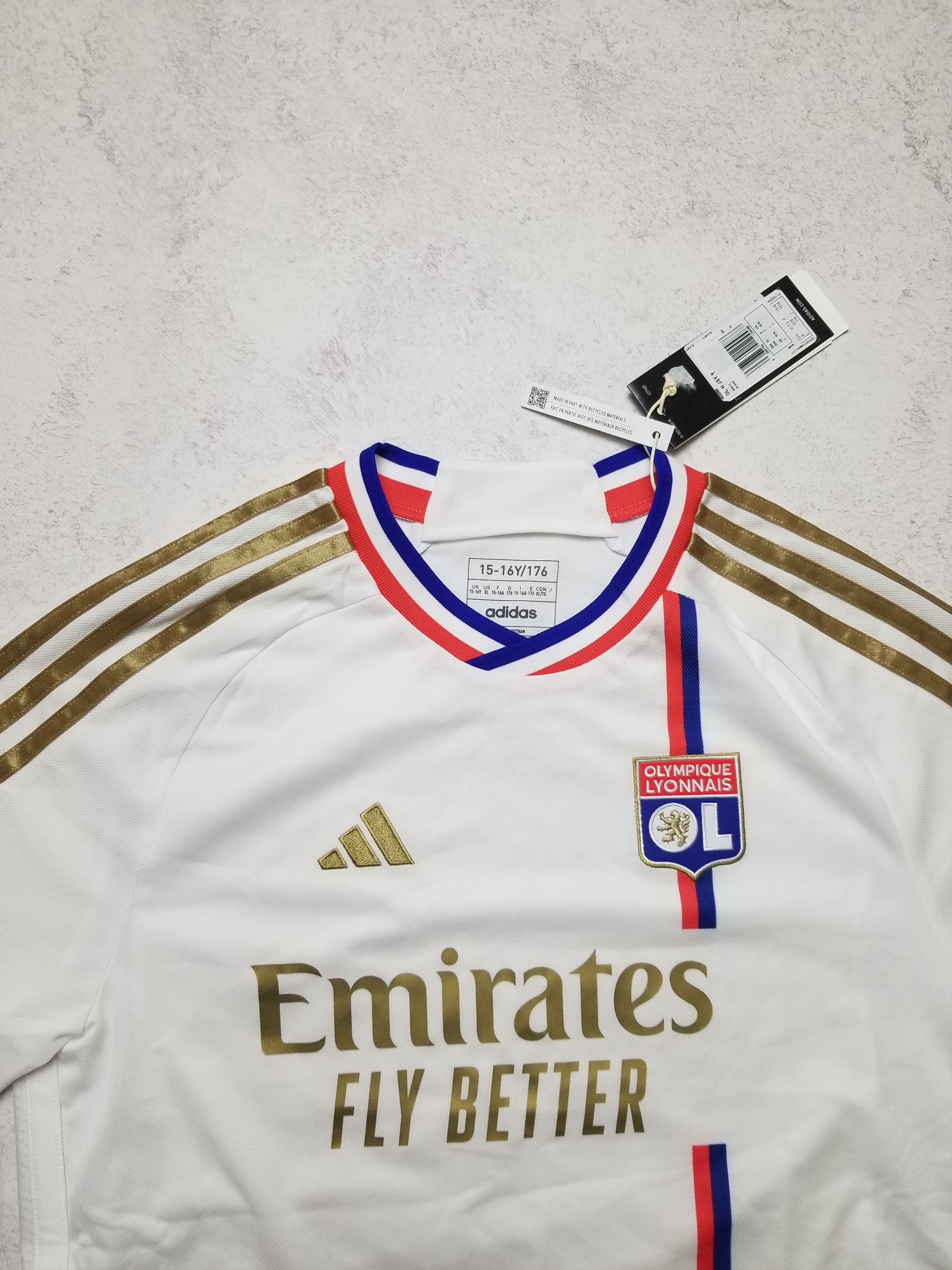 Adidas OLYMPIQUE LYON HOME FOOTBALL JERSEY YOUTH XL 15-16 YEARS Size US XS / EU 42 / 0 - 14 Thumbnail