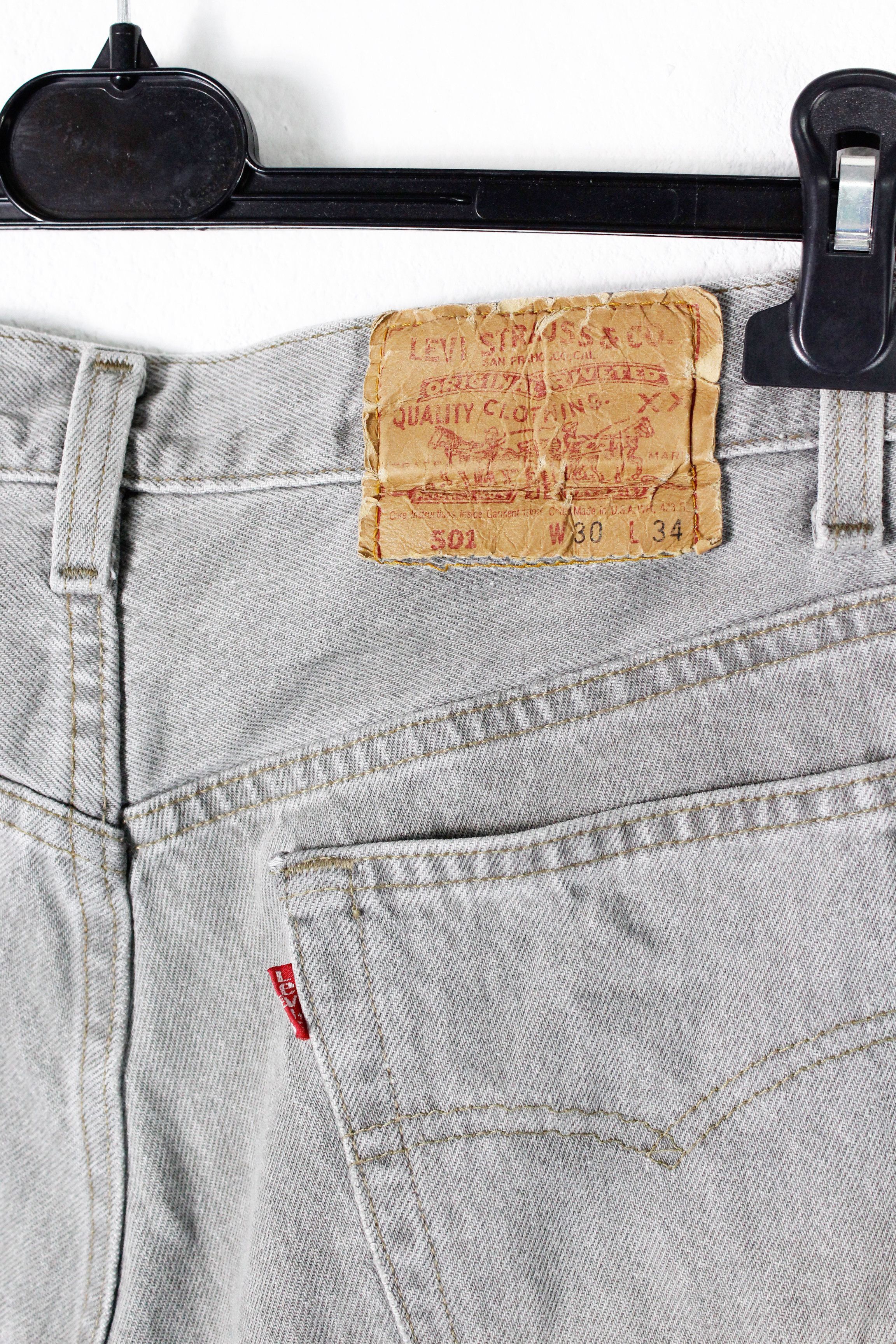 Levi's × Levi's Vintage Clothing × Vintage Vintage Levis 501 Gray Denim Jeans Pants Made in USA Size US 30 / EU 46 - 10 Thumbnail