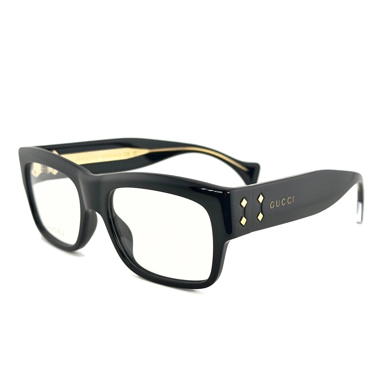 Gucci GUCCI GG1707O 1707 Black Crystal Rectangular Eyeglasses 001 Size ONE SIZE - 8 Thumbnail