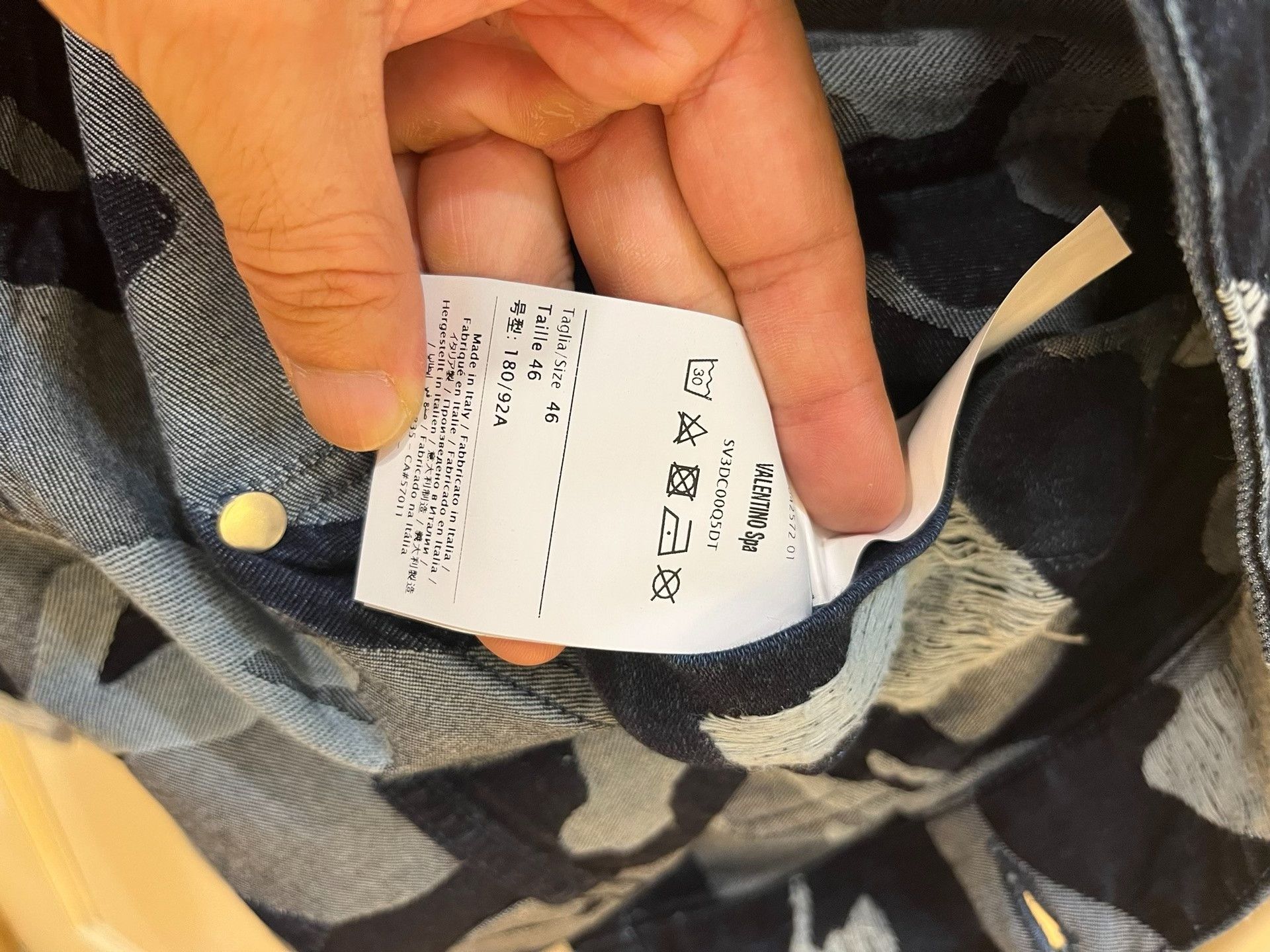 Valentino Valentino Camouflage Denim Jacket Size US S / EU 44-46 / 1 - 4 Thumbnail