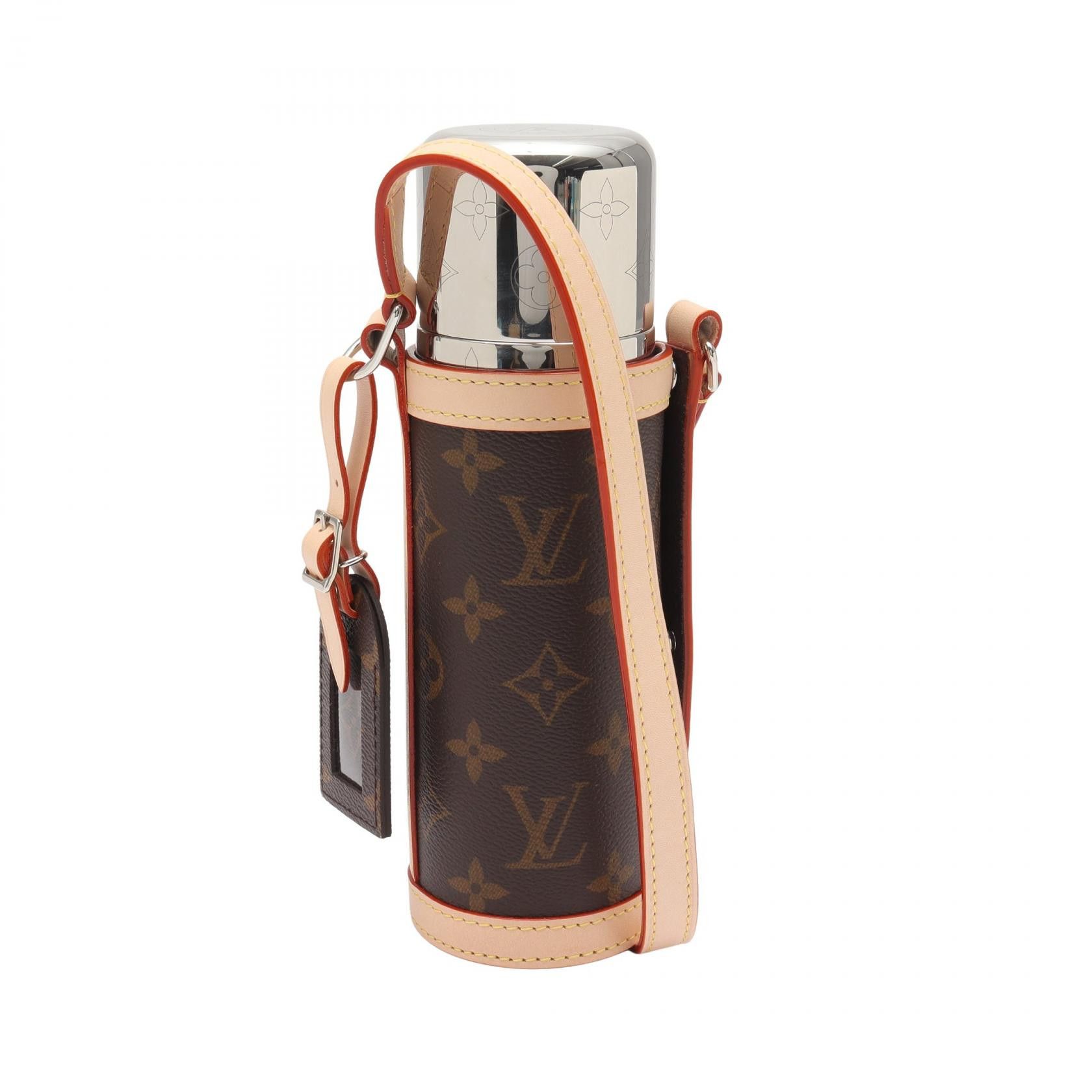 Louis Vuitton Louis Vuitton Louis Vuitton Flask Holder Monogram Shoulder Bag Canvas Shoulder Bag GI0518 Size ONE SIZE - 1 Thumbnail