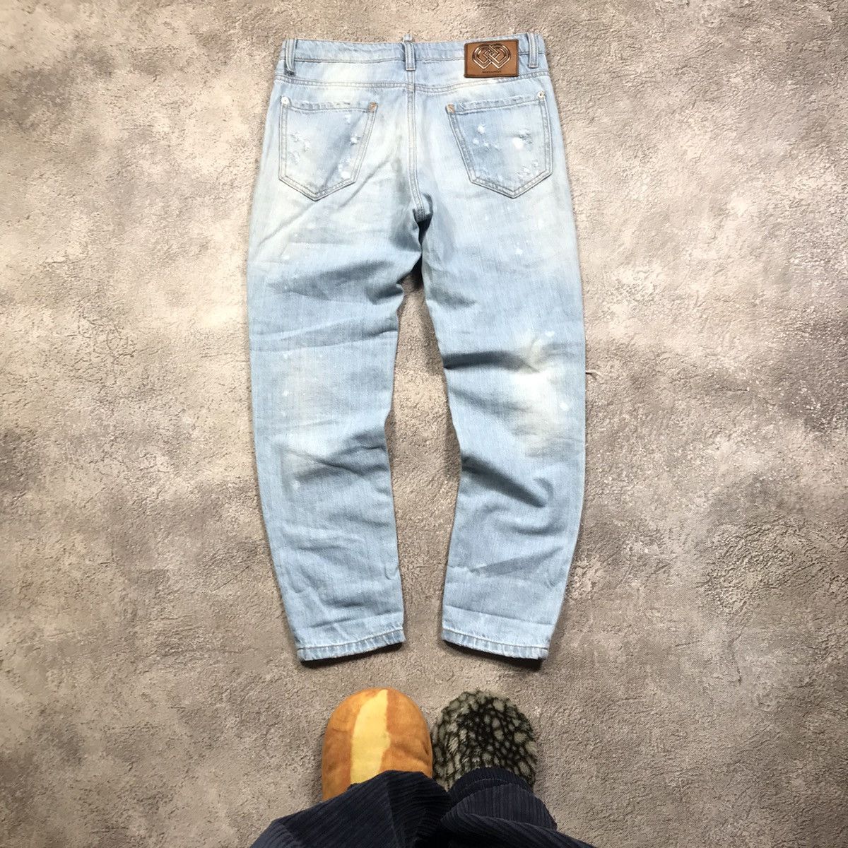 Vintage Vintage 90s Dsquared2 Distressed Baggy Jeans Grunge Logo 33 Size US 33 - 5 Thumbnail