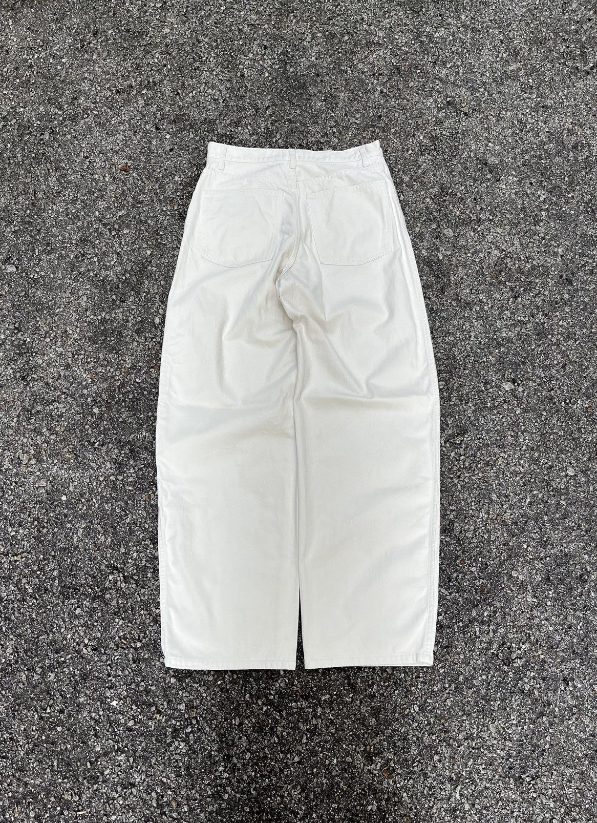 Lemaire × Uniqlo Uniqlo U Lemaire Off White Denim Wide Leg Baggy Jeans Size US 28 / EU 44 - 7 Thumbnail