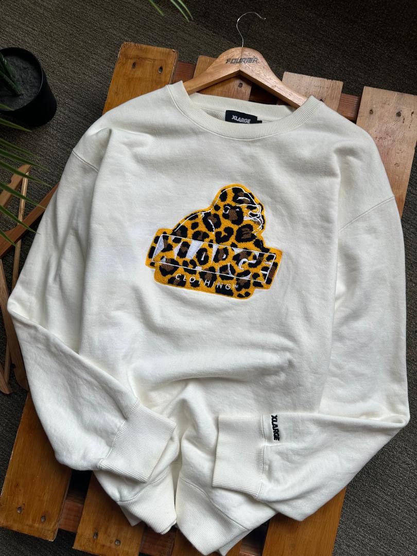 Japanese Brand × Xlarge XLARGE LEOPARD LOGO CARPET SWEATSHIRT Size US L / EU 52-54 / 3 - 2 Thumbnail