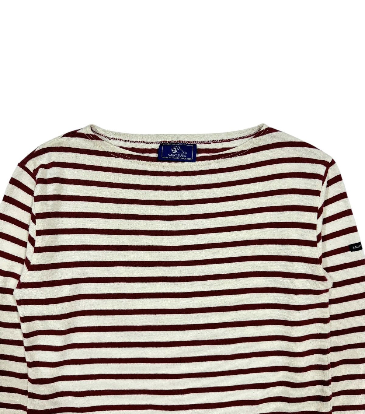 Vintage Vtg🔥Saint James Boat Neck Heavy Cotton Made In France Size US XXS / EU 40 - 3 Thumbnail