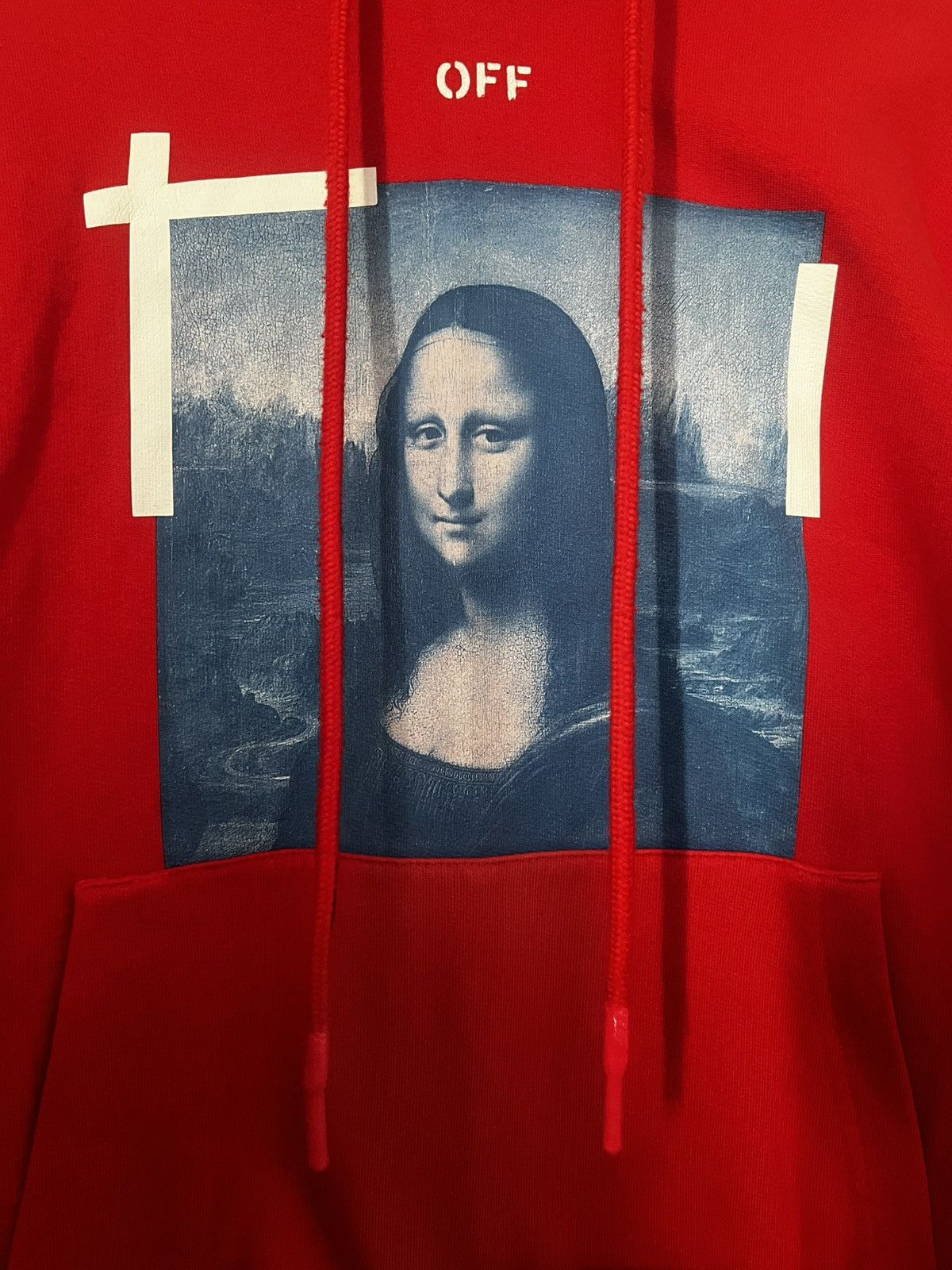 Off-White Off-White Mona Lisa White Diagonal Sleeve Hoodie Size S / US 4 / IT 40 - 6 Thumbnail