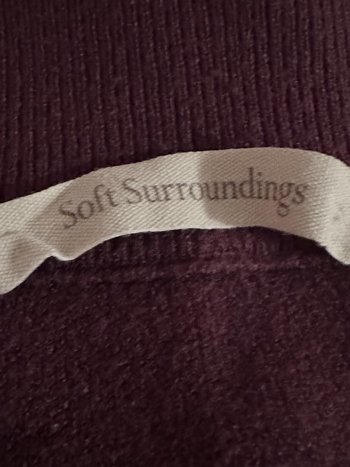 Other Soft Surroundings Burgundy Pullover Sweater with Snap Collar Size L / US 10 / IT 46 - 3 Thumbnail