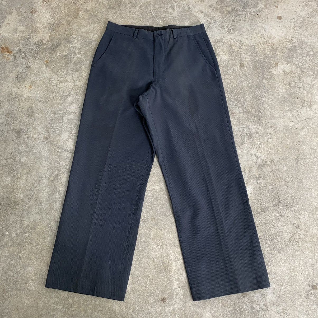 Emporio Armani 1990’s Emporio Armani Twill Cotton Wide Trouser Pants Size US 31 - 3 Thumbnail