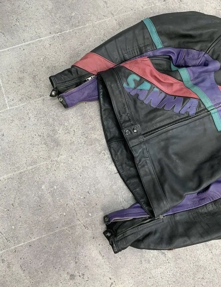 Genuine Leather × Japanese Brand Faded Leather Jacket Racing Vintage Brown Biker Size US L / EU 52-54 / 3 - 16 Thumbnail
