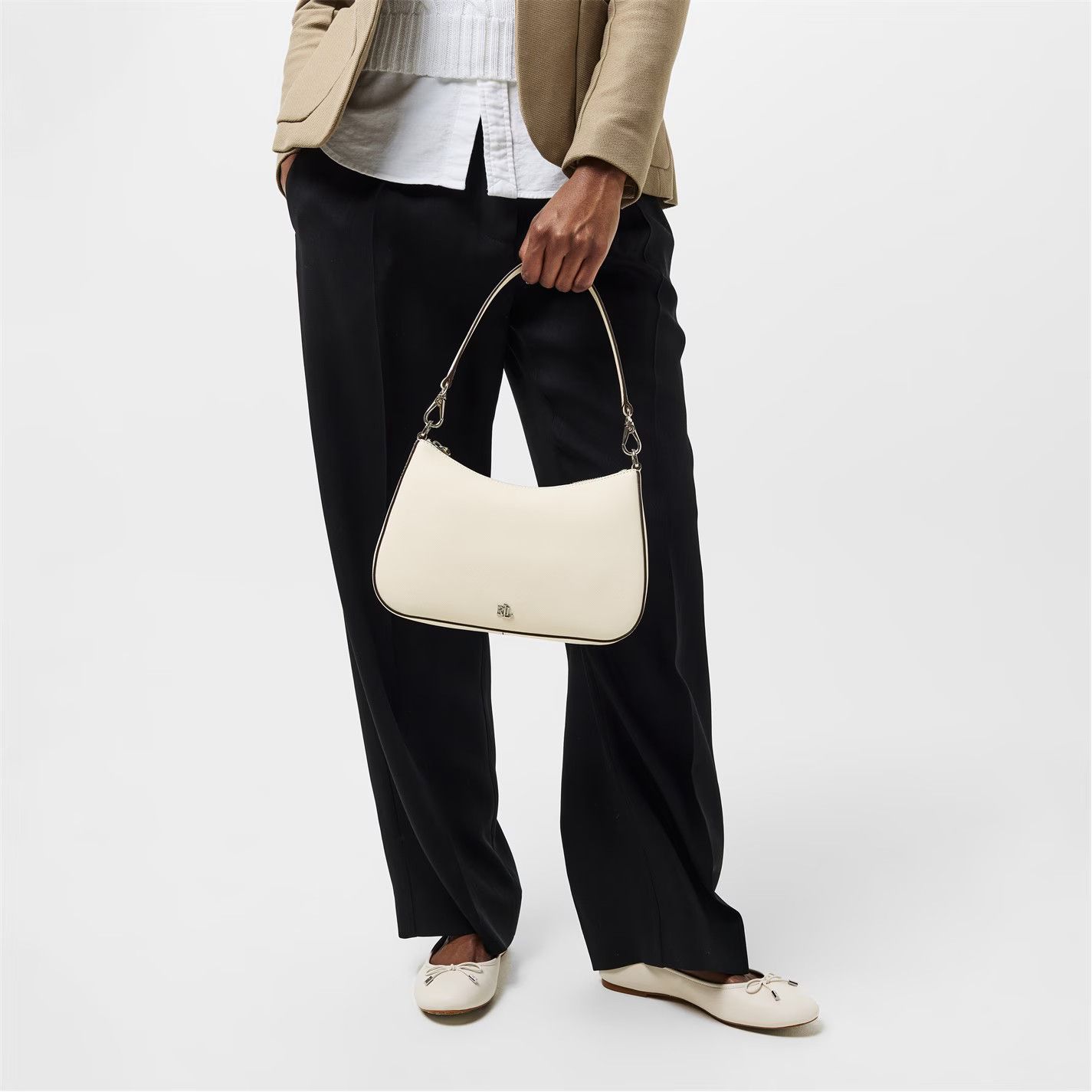 Lauren Ralph Lauren o1g2r1mq0825 Size: OS / Danni Leather Shoulder Bag White Size ONE SIZE - 5 Thumbnail
