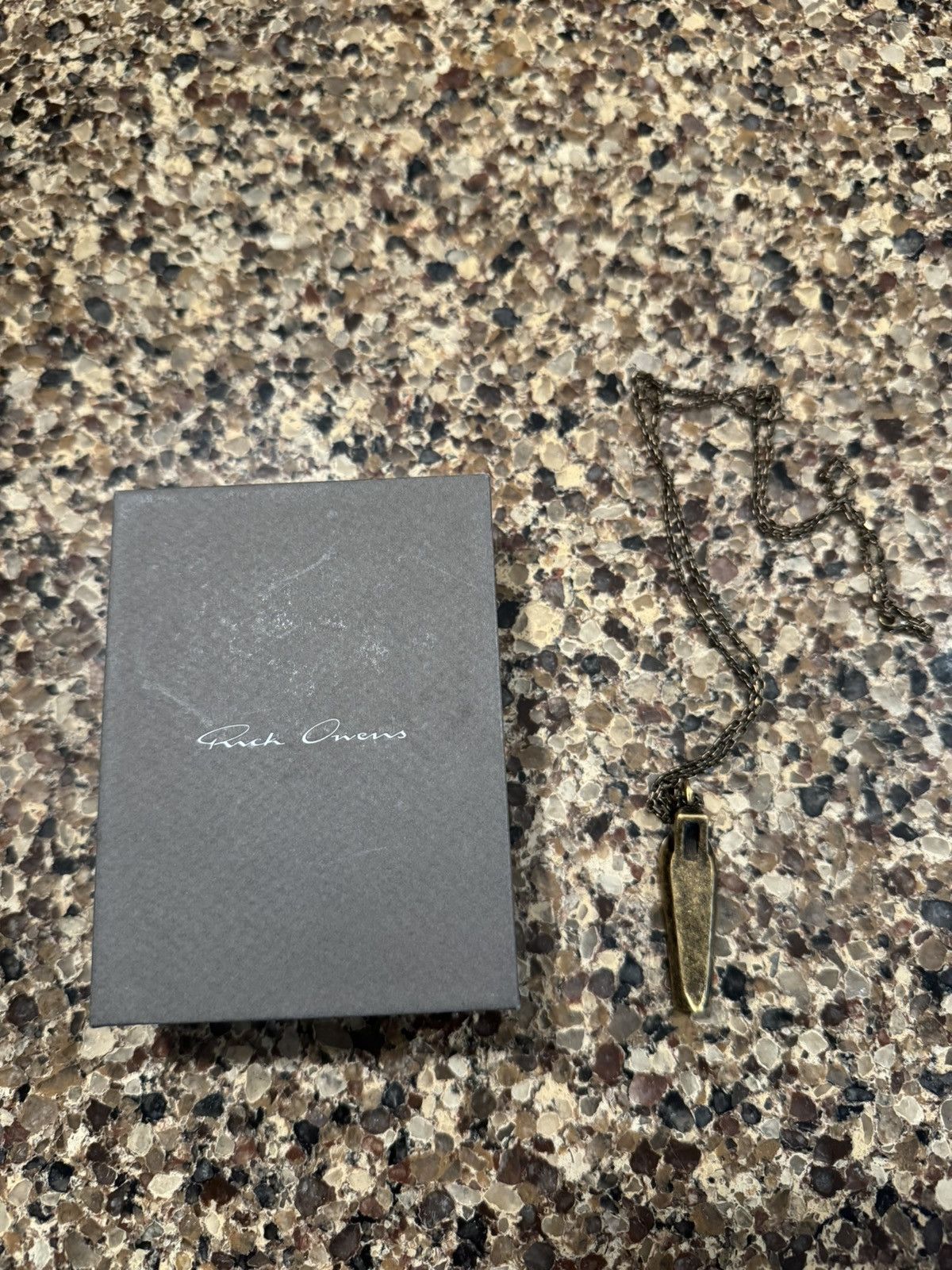 Rick Owens Rick Owens Brass Sarcophagus Necklace Size ONE SIZE - 1 Thumbnail