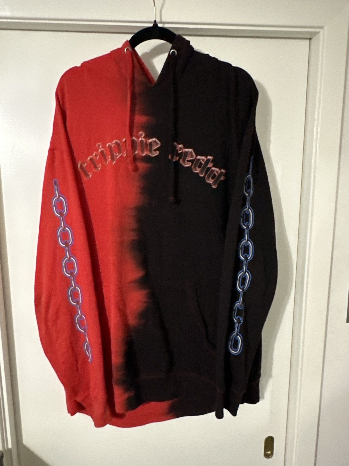 Trippie Redd Flame Stitch Hoodie Red Limited retailer Edition