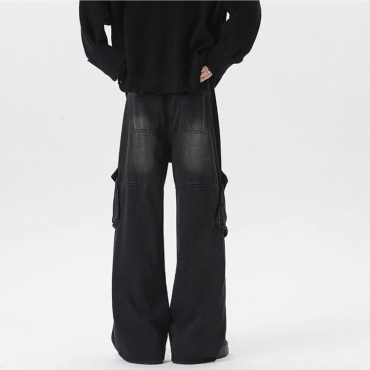 Japanese Brand Retro straight pocket wide leg jeans Size US 30 / EU 46 - 4 Thumbnail
