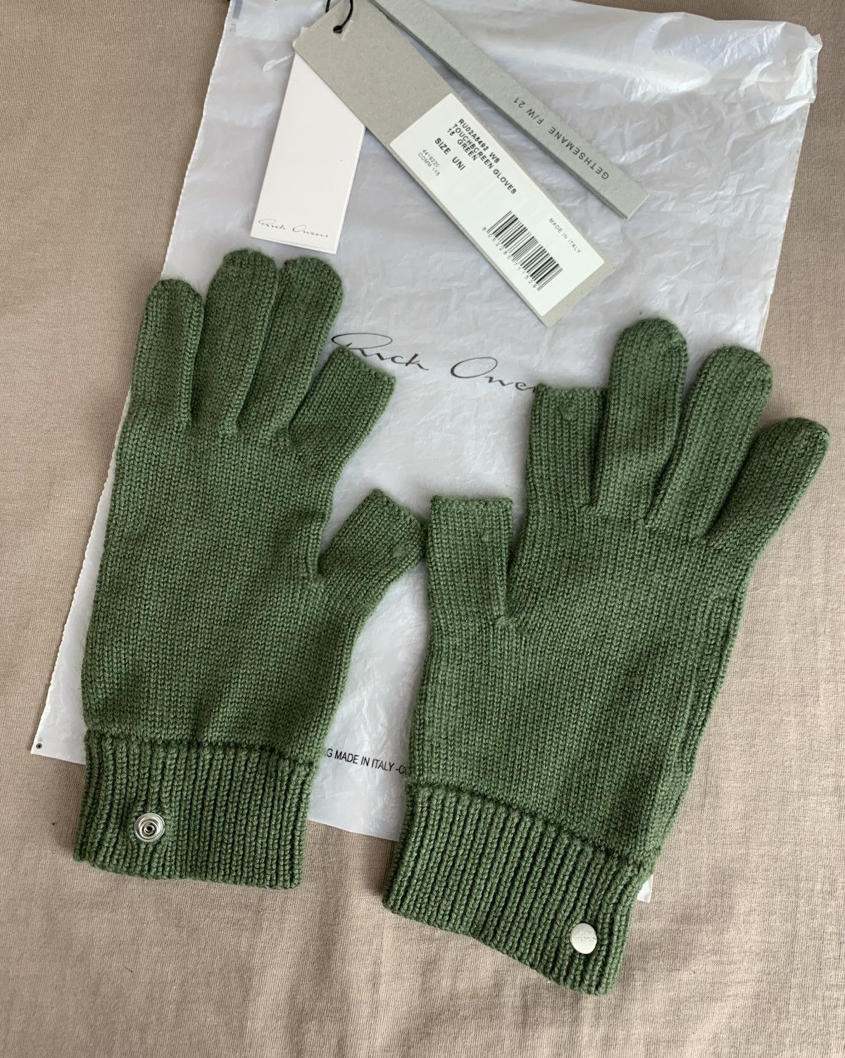 Rick Owens RICK OWENS 21fw cashmere touch screen gloves Size ONE SIZE - 1 Thumbnail
