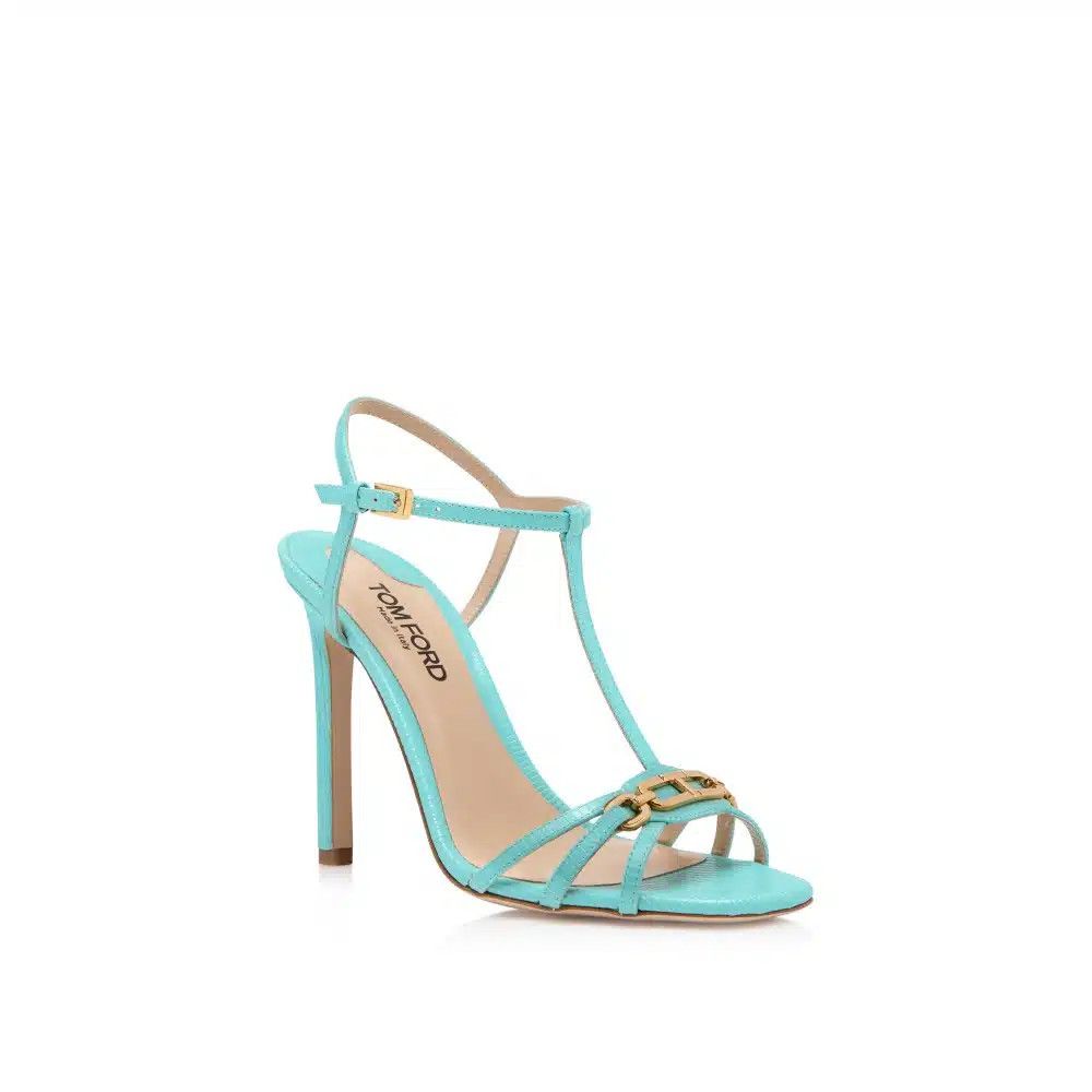 Tom Ford o1loc1c1124 W3386 Hi Heel Sandals in Light Blue Size US 12 / IT 42 - 2 Thumbnail