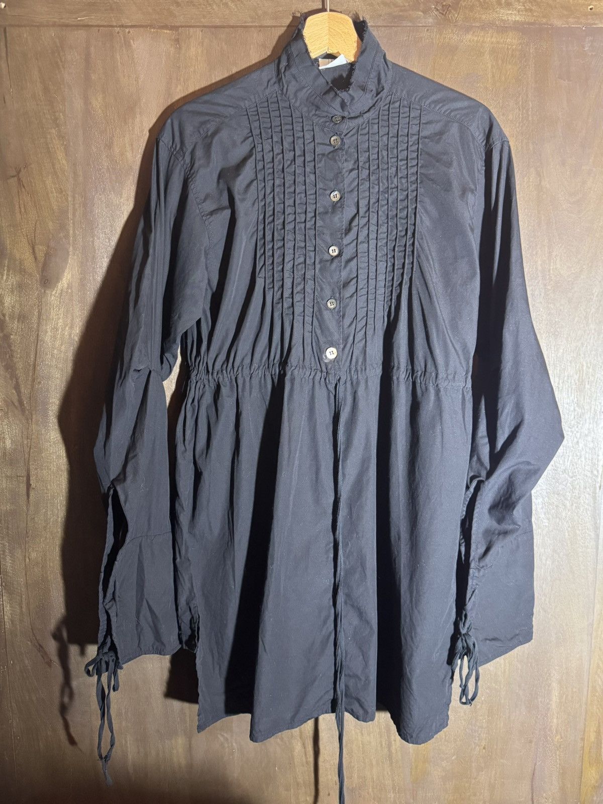 Ann Demeulemeester ann demeulemeester vintage black cotton shirt dress 40 Size M / US 6-8 / IT 42-44 - 3 Thumbnail