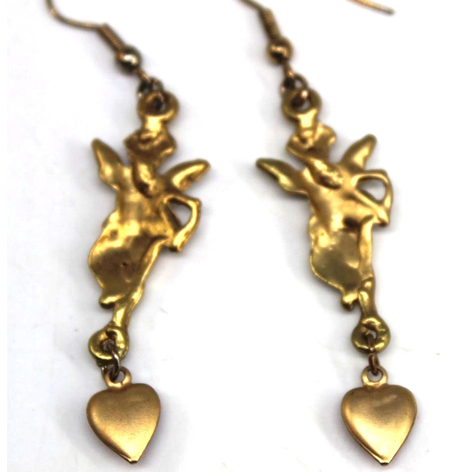 Other Timeless Cupid Earrings • Red Heart • 3-3/4" Dangle Size ONE SIZE - 3 Thumbnail