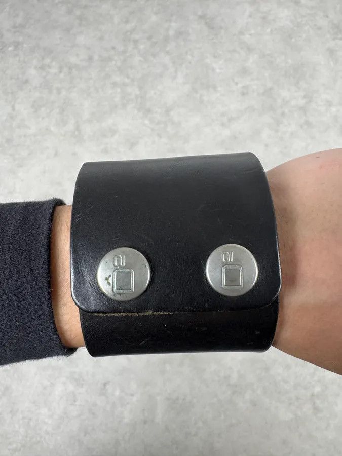 Dsquared2 2000s Dsquared2 Black Leather Armband Bracelet Size ONE SIZE - 4 Thumbnail