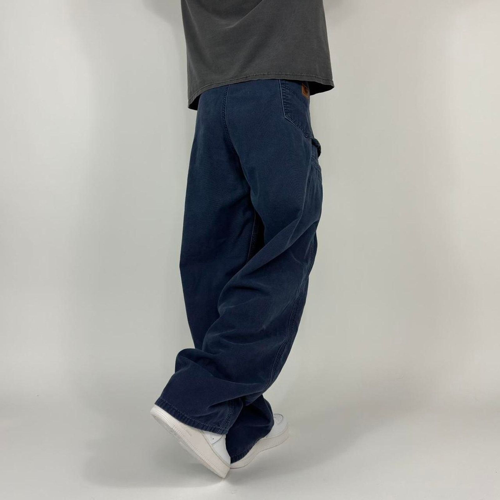 Carhartt Baggy Y2K Carhartt Dungaree Faded Blue Carpenter Pants Size US 44 / EU 60 - 1 Thumbnail