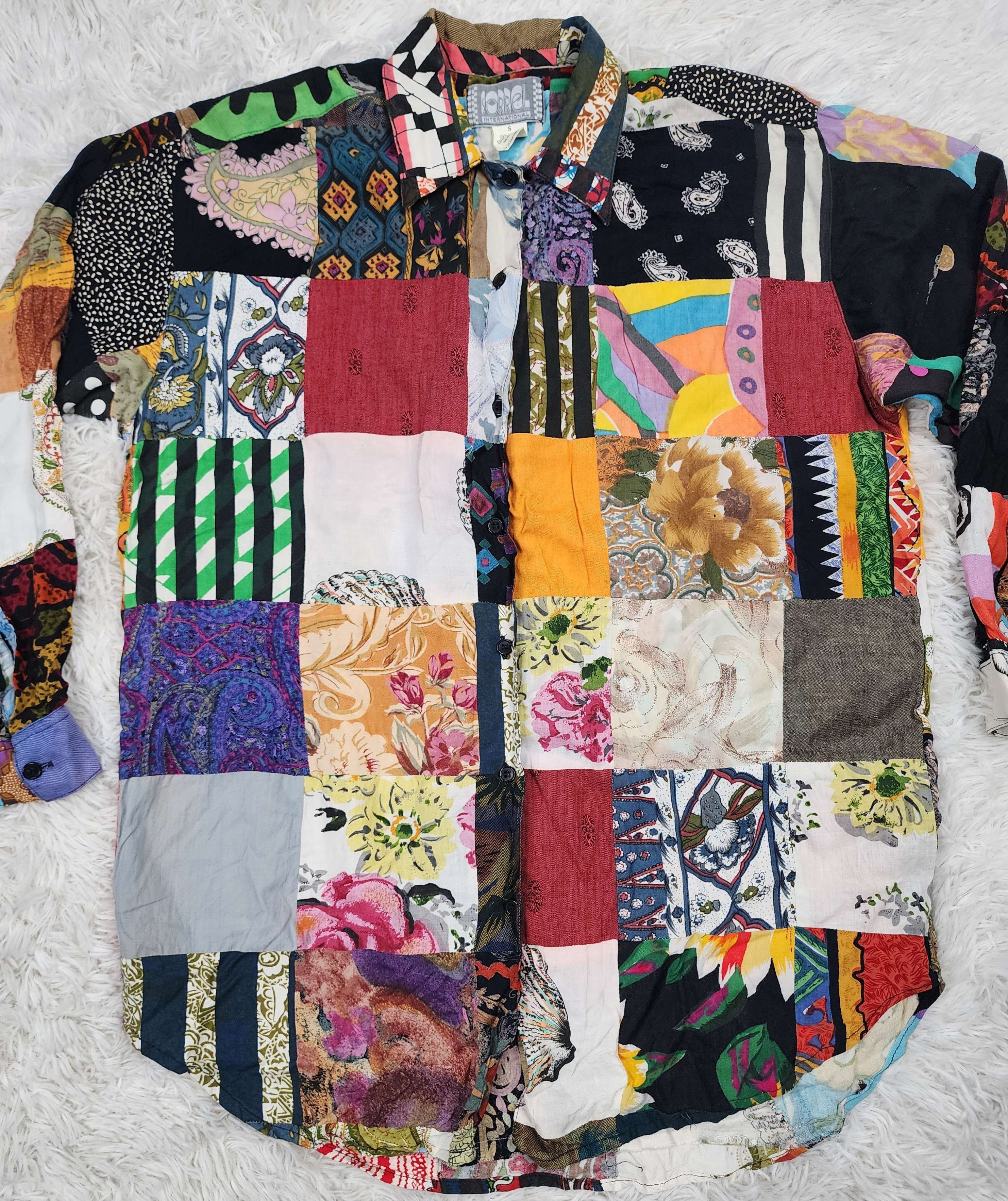 Vintage Vtg Sorrel international LS handmade patchwork button shirt Size US S / EU 44-46 / 1 - 3 Thumbnail