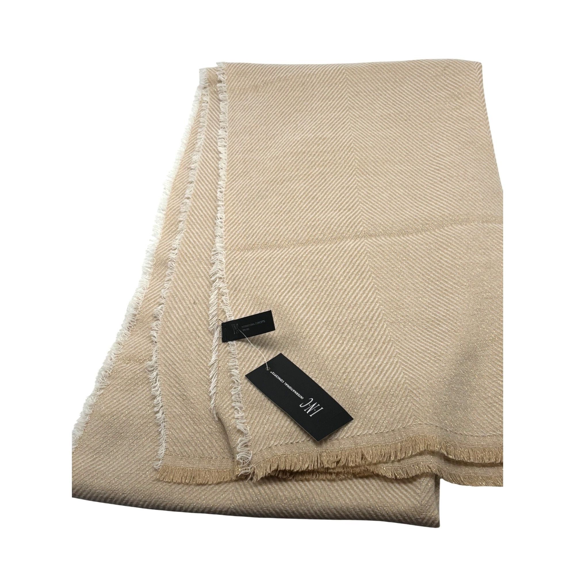 Other Inc International Concepts Two-Tone Shine Scarf / Wrap, Sand Size ONE SIZE - 5 Thumbnail