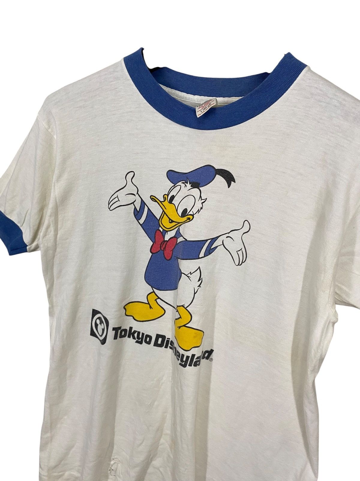 Vintage 80s tokyo disneyland donald duck tshirt ringer