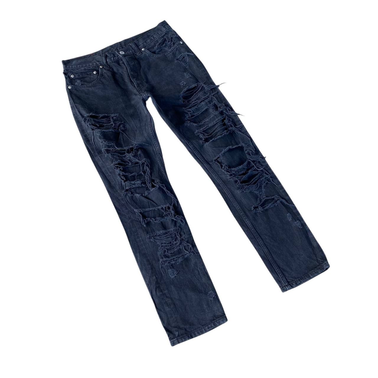 Japanese Brand RNA Slang Inc.By Eiji Okumoto Insane Distressed Denim Grunge Size US 29 - 7 Thumbnail