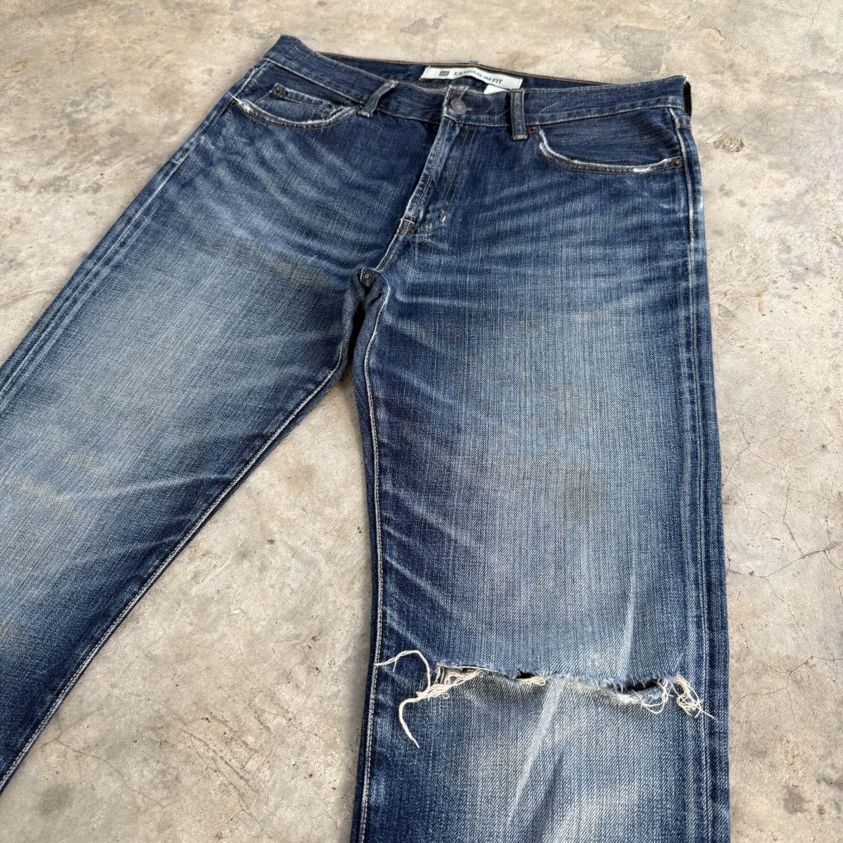 Gap W34x31 Vintage Gap Slim Fit Faded Mud wash Denim Jean Size US 34 / EU 50 - 5 Thumbnail