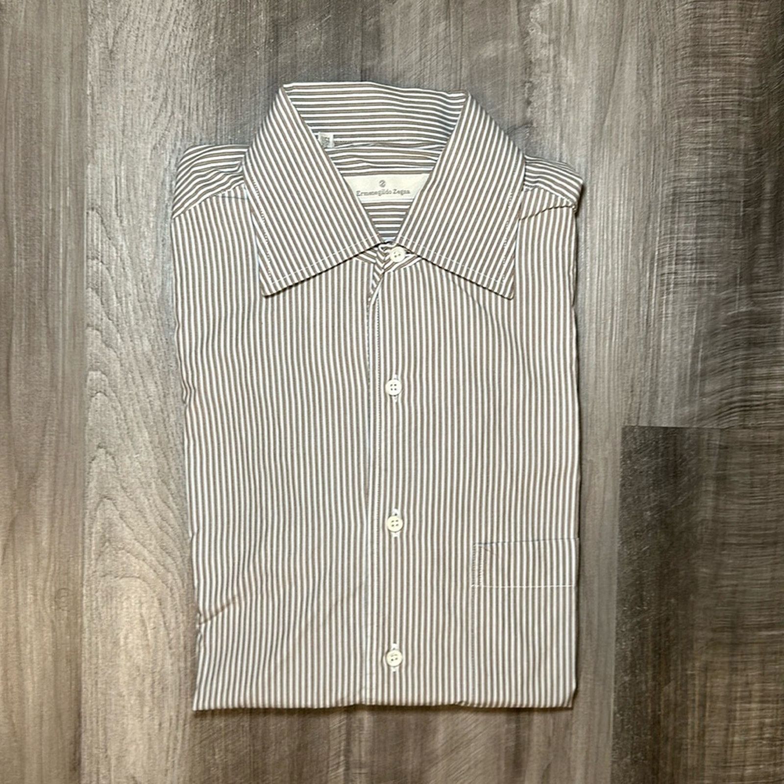 Ermenegildo Zegna Ermenegildo Zegna Long Sleeve Button Down - Large (15.5) Size US L / EU 52-54 / 3 - 1 Thumbnail