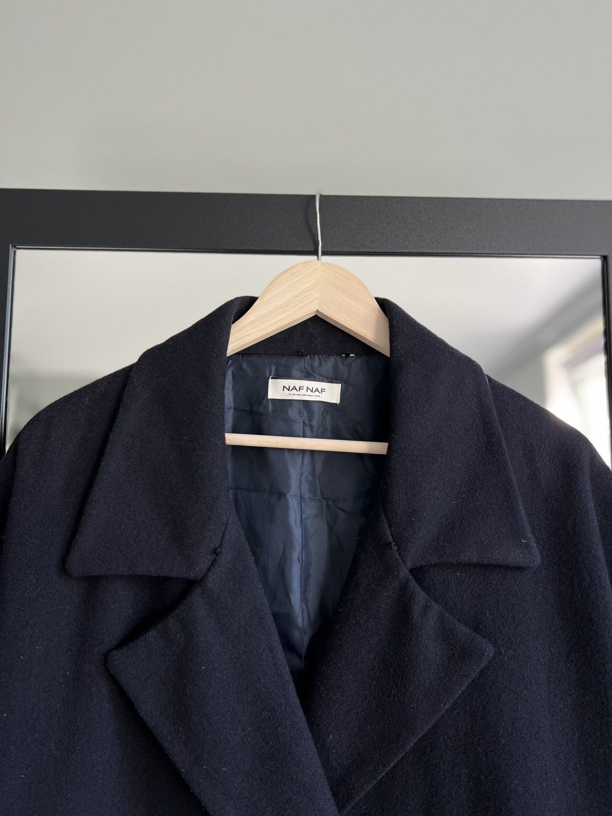 Designer Naf Naf Vintage Lana Wool Coat Size M / US 6-8 / IT 42-44 - 2 Thumbnail