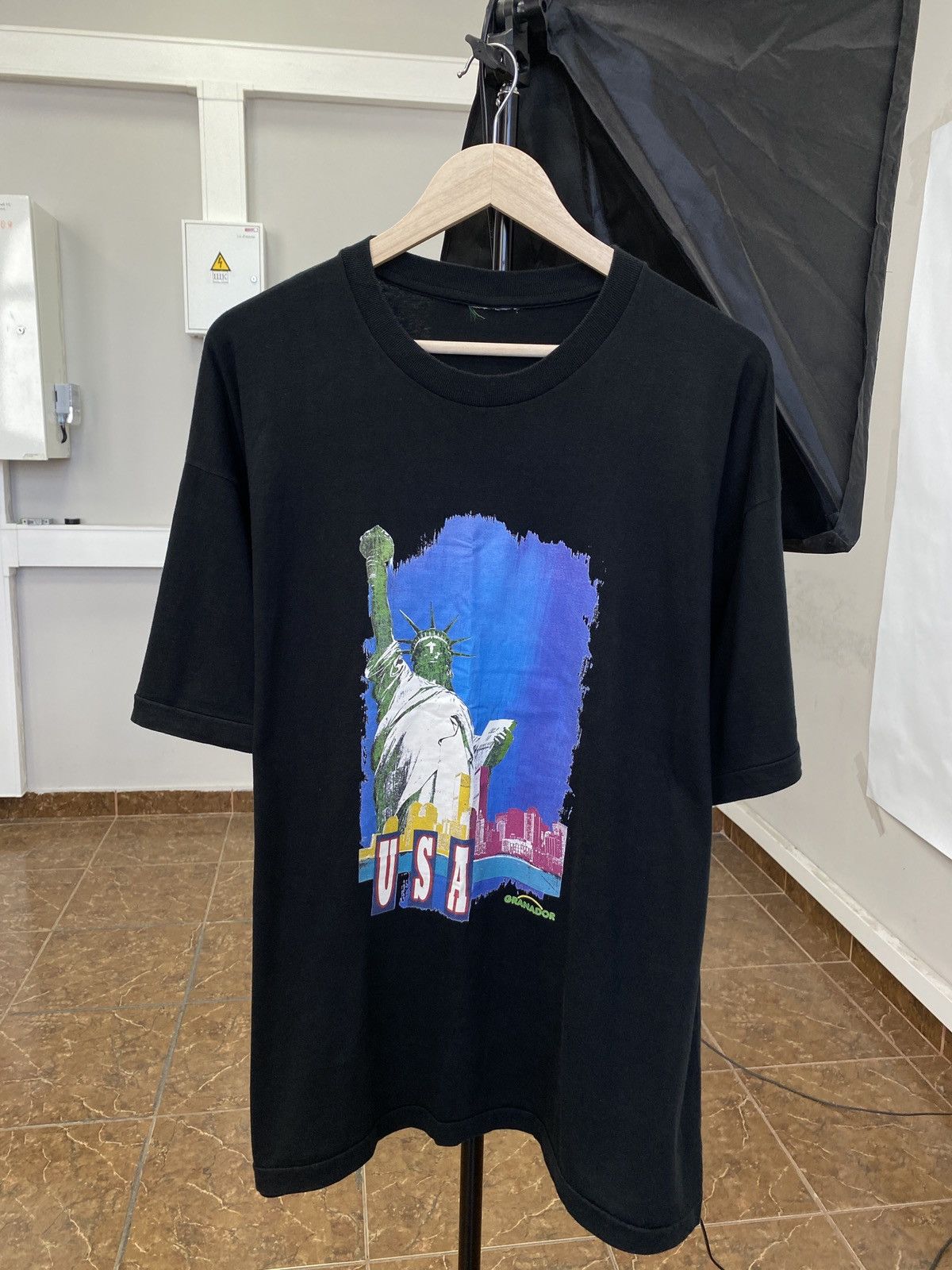 Vintage 🗽 🇺🇸 Vintage 80s USA The Statue of Liberty t-shirt rare Size US XL / EU 56 / 4 - 1 Thumbnail