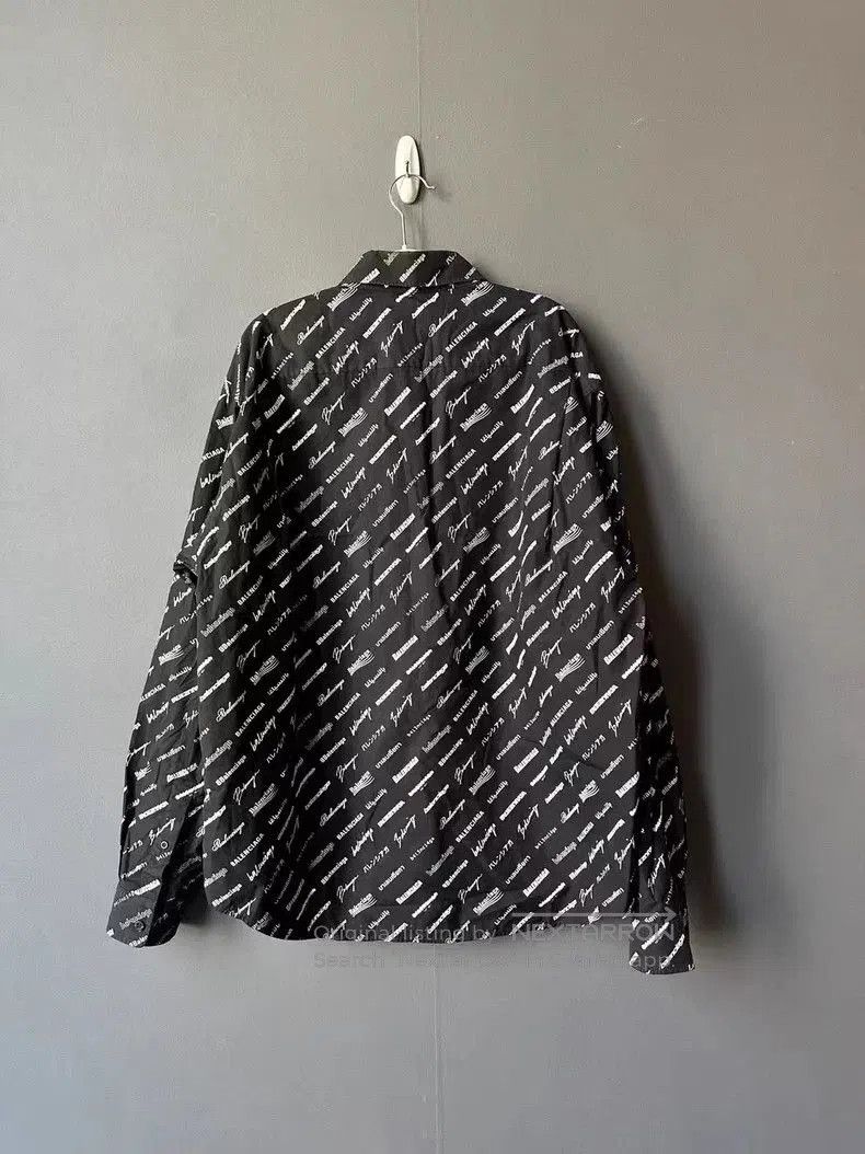 Balenciaga Balenciaga Allover Logo Print Shirt. Size US XXL / EU 58 / 5 - 2 Thumbnail