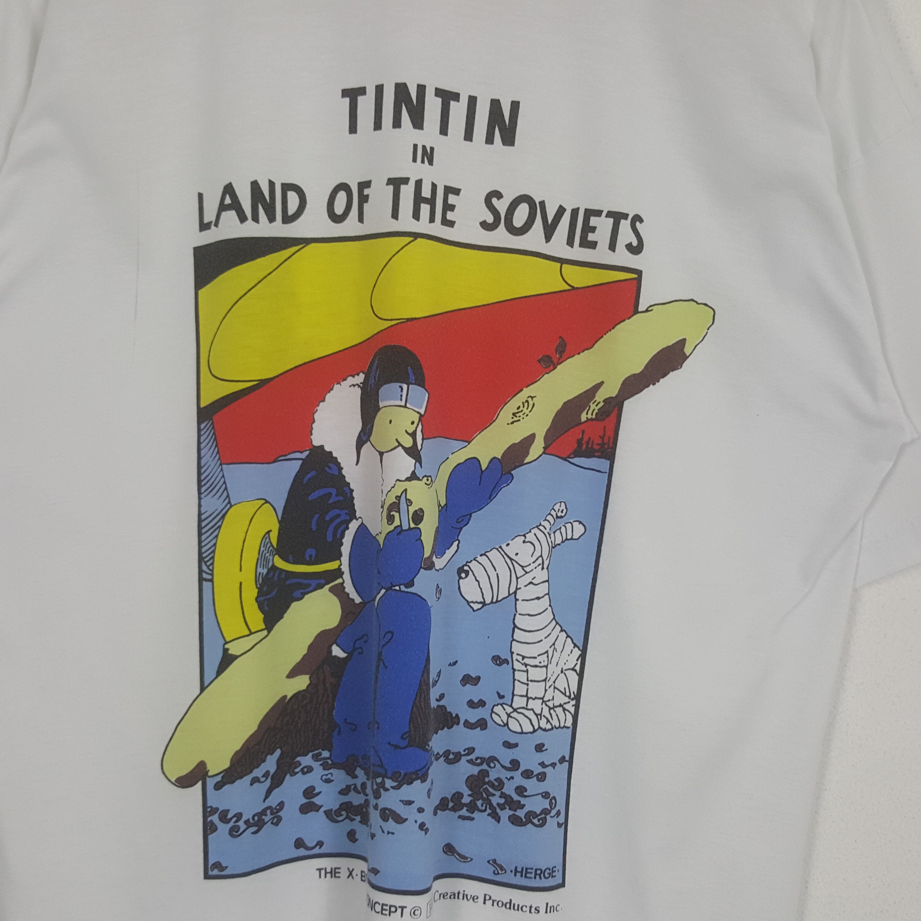 Vintage Tintin In Land Of The Soviets Cartoon Movie Tshirt