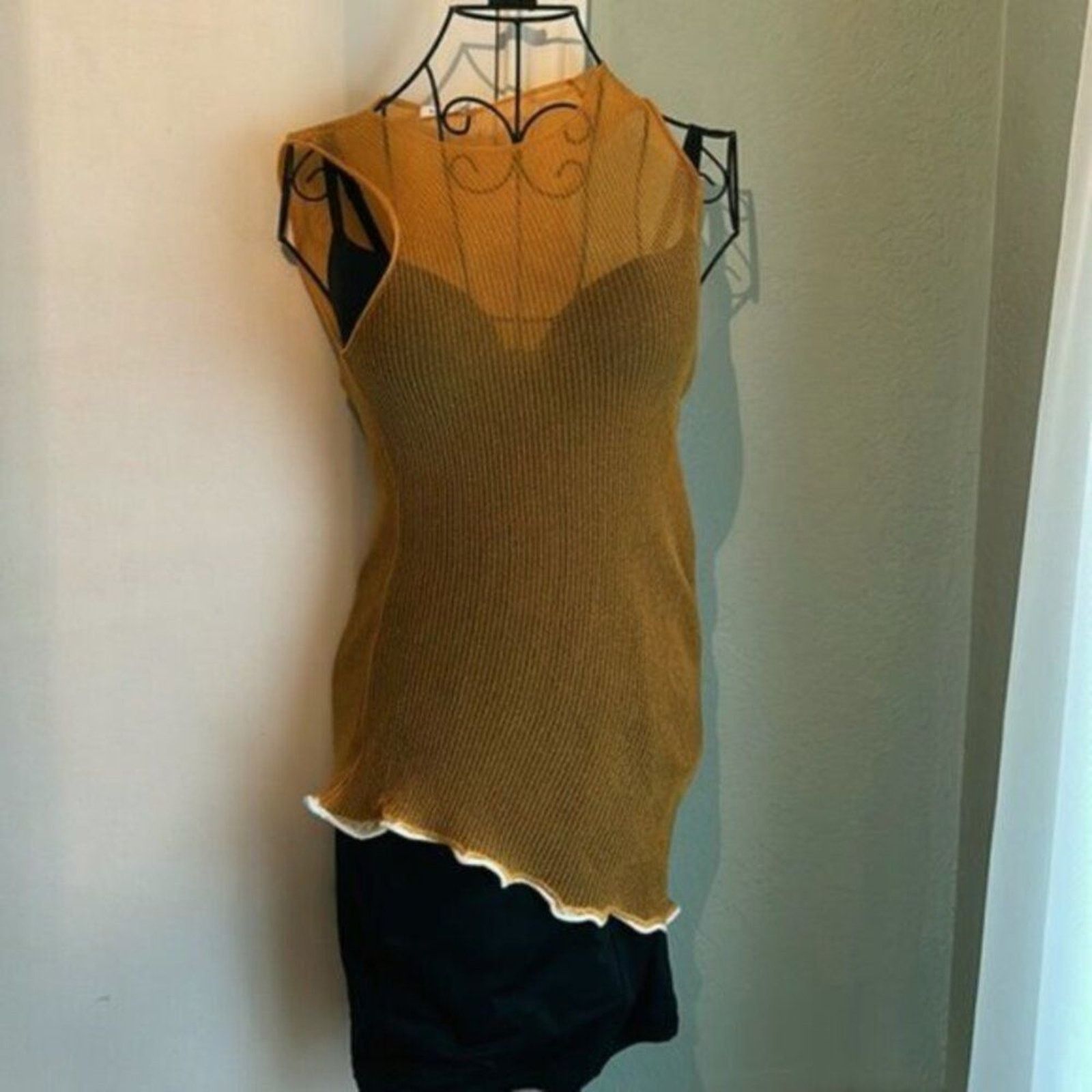 Acne Studios Acne orange asymmetrical sleeveless top S Size S / US 4 / IT 40 - 3 Thumbnail